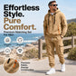 Men's Warm Half-Zip Hoodie & Cargo Pants Set