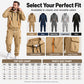 Men's Warm Half-Zip Hoodie & Cargo Pants Set