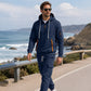 Men's Warm Half-Zip Hoodie & Cargo Pants Set