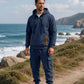 Men's Warm Half-Zip Hoodie & Cargo Pants Set