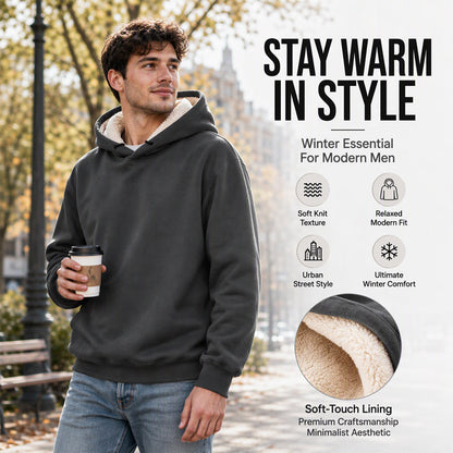 🔥HOT SALE-50% OFF🤍Men's Thickened Sherpa-Lined Hoodie