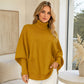 🔥Hot Sale-50% OFF💛Women's Turtleneck Batwing Sleeve Knit Sweater