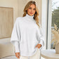🔥Hot Sale-50% OFF💛Women's Turtleneck Batwing Sleeve Knit Sweater