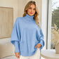 🔥Hot Sale-50% OFF💛Women's Turtleneck Batwing Sleeve Knit Sweater