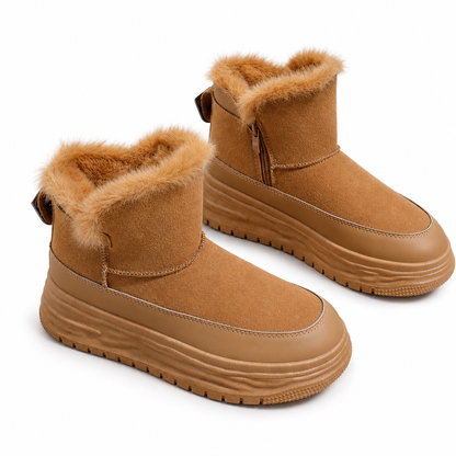 Women's Winter High Top Snow Boots Warm Plush Lined Thick Sole Casual Platform Shoes