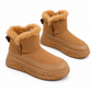 Women's Winter High Top Snow Boots Warm Plush Lined Thick Sole Casual Platform Shoes