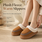 Womens Warm Thickened Slippers Non Slip Indoor Home House Shoes with Lace Trim