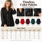 Women's V-Neck Sequin Spliced Chiffon Top