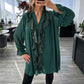 Women's V-Neck Sequin Spliced Chiffon Top
