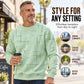 Men's Casual Crewneck Line Print Sweatshirt