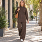 🧶 Cloud-Soft Comfort, Easy Coordinated Look | Women's Cozy Knit 2-Piece Set