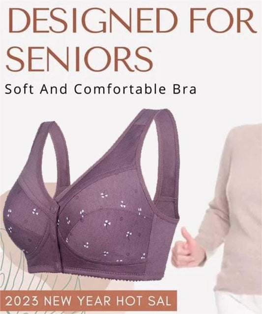 💝Design for Senior Front Closure Cotton Bra